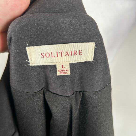 Solitaire Anthropologie Women Faux Suede Floral Long Sleeve Jacket Size Large - Picture 5 of 5